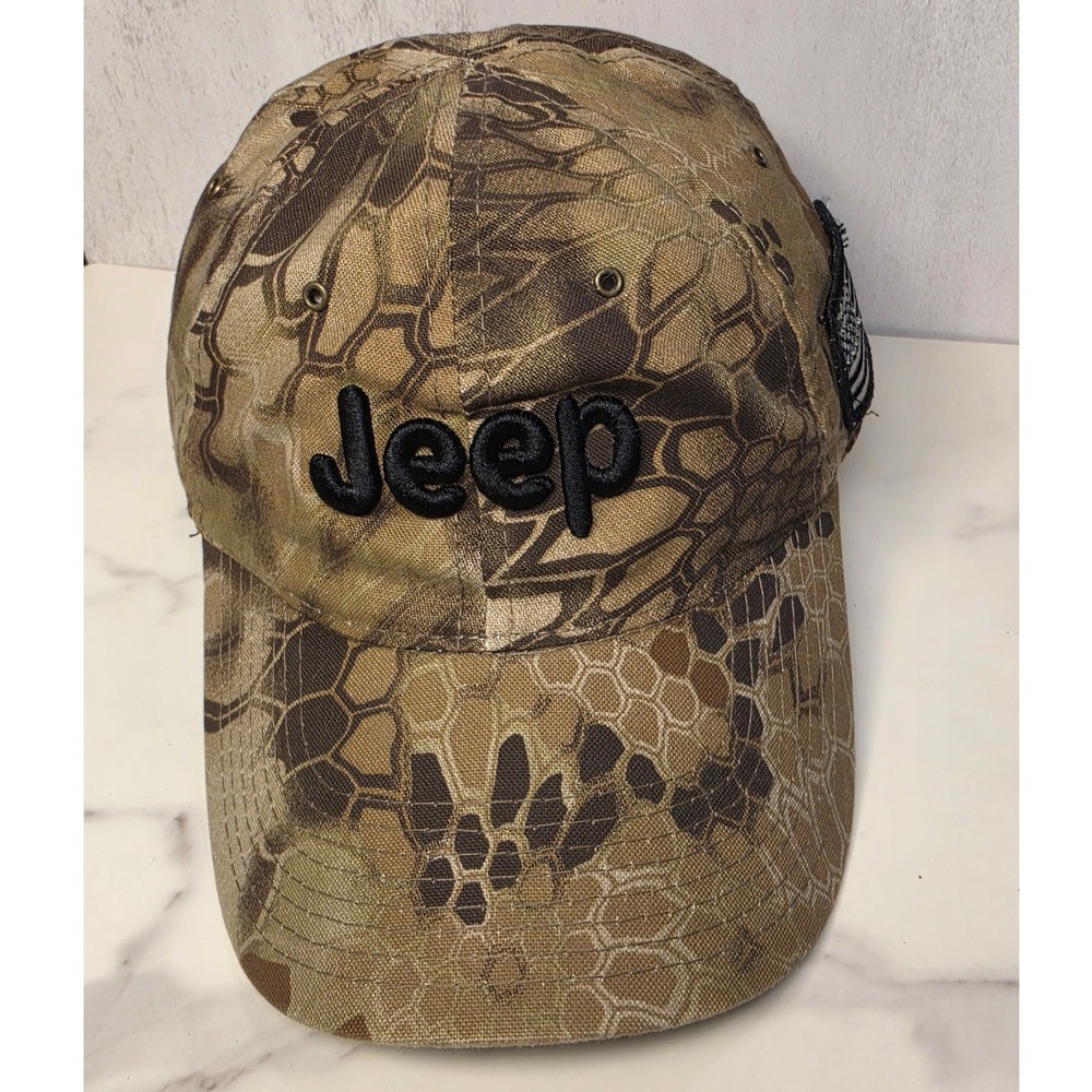 Jeep American Legend Camo Hat Mens Adjustable Tactical Flag Kryptek Camouflage